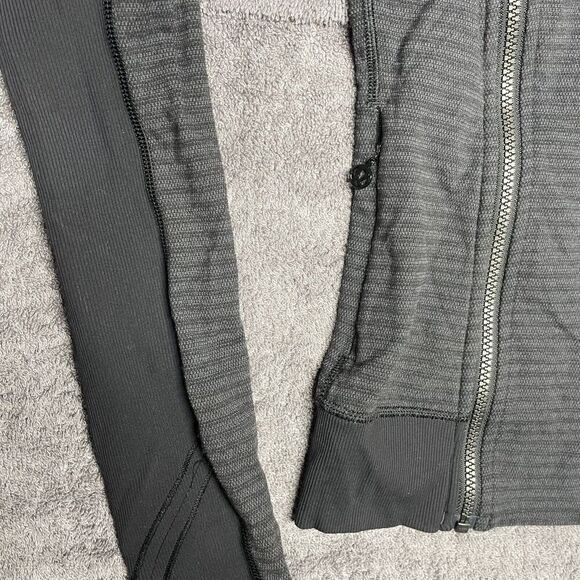 Lululemon Women Activewear Jacket 8 Black Bhakti Yoga Asymmetric Full Zip - Picture 6 of 10